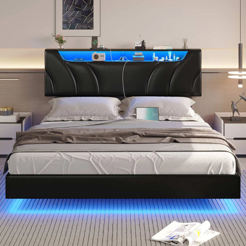 Elevate Your Sleep Experience with an Upholstered Floating Bed