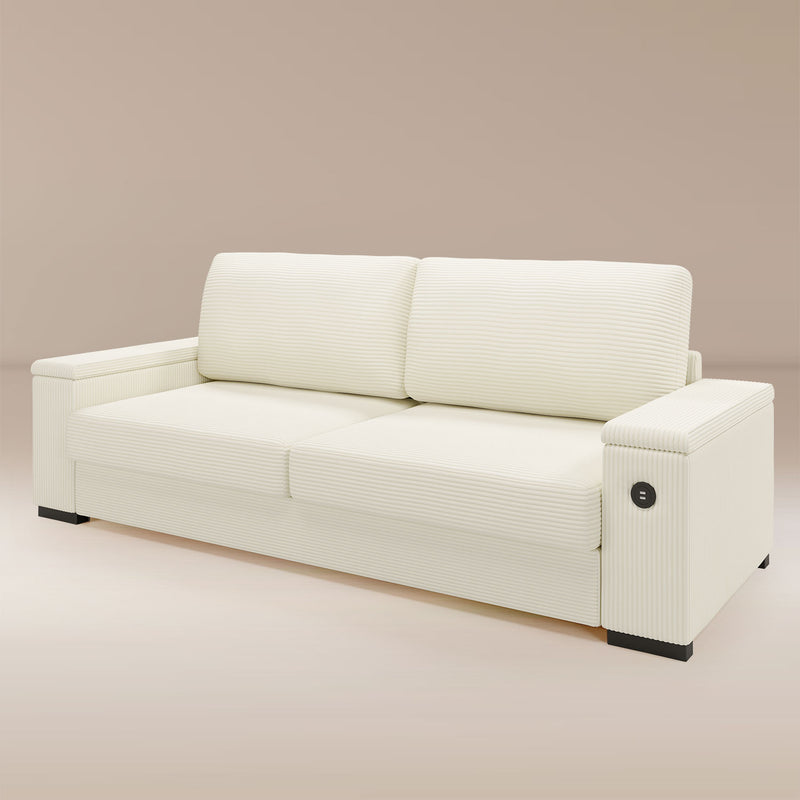 Oversized Loveseat Corduroy Sofas Beige