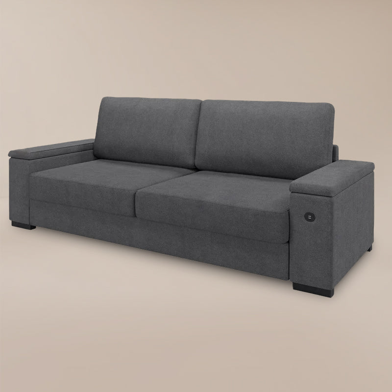 Oversized Loveseat Chenille Sofas Dark Grey